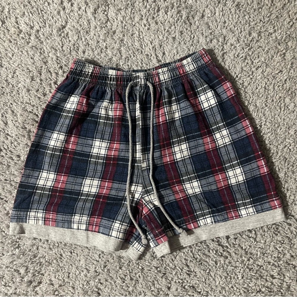 Vintage 90s Bosy Code Plaid  Shorts